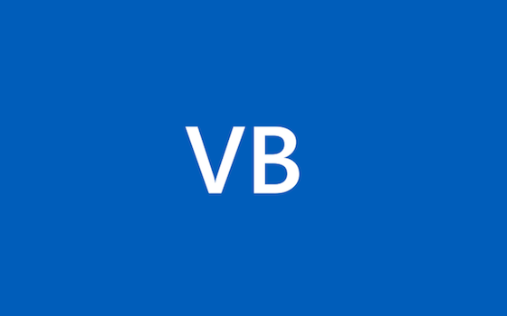 Two letters VB on blue background